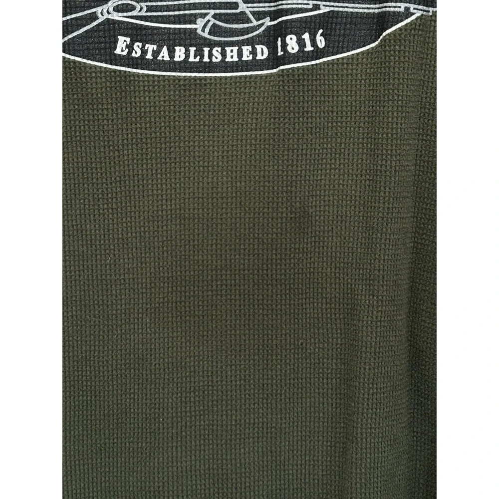 Vintage Remington Shirt Mens Size M‎ Green Lounge Pullover Long Sleeve Thermal